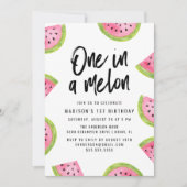 Invitation Fête d'anniversaire de 1 an "One in a Melon" (Devant)