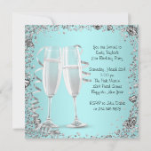 Invitation Fête d'anniversaire de 21 ans Cocktails Talons Tea (Dos)