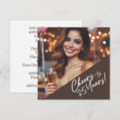 Invitation Fête d'anniversaire de 25 ans (Devant / Derrière)