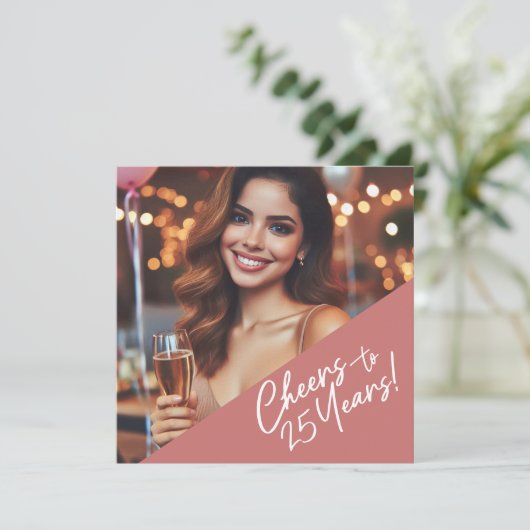 Invitation Fête d'anniversaire de 25 ans (Debout devant)