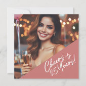 Invitation Fête d'anniversaire de 25 ans (Devant)