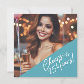 Invitation Fête d'anniversaire de 25 ans (Devant)