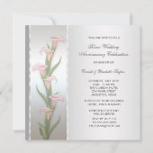 Invitation Fête d'anniversaire de 25 ans Calla Lily (Dos)