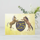 Invitation fête d'anniversaire de 25 ans élevant des chevaux (Debout devant)