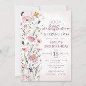 Invitation Fête d'anniversaire de 2 ans de notre petite fille (Devant)