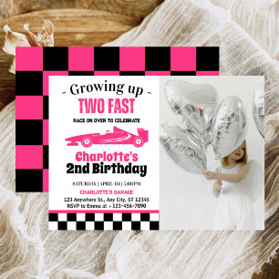 Invitation Fête d'anniversaire de 2 ans de Two Fast Girl