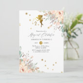 Invitation Fête d'anniversaire de 2 ans sur le thème de la fé (Debout devant)