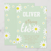 Invitation Fête d'anniversaire de 2 ans sur le thème de la ma (Devant / Derrière)