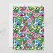 Invitation Fête d'anniversaire de 30 ans Luau Hawaïen à feuil (Dos)