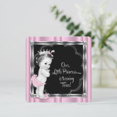 Invitation Fête d'anniversaire de 3 ans de princesse (Debout devant)