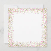 Invitation Fête d'anniversaire de 3 ans pour filles Rose Pail (Dos)