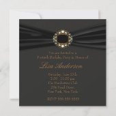 Invitation Fête d'anniversaire de 40 ans de femme au léopard (Dos)