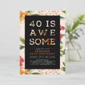 Invitation Fête d'anniversaire de 40 ans de la typographie mo (Debout devant)