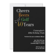 Fête d'anniversaire de 40 ans Golf Cheers Bières