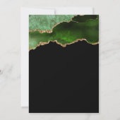 Invitation Fête d'anniversaire de 40 ans Green Gold Agate Geo (Dos)