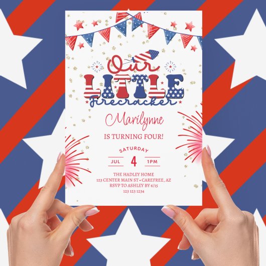 Invitation Fête d'anniversaire de 4 ans pour enfants