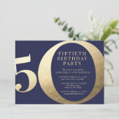 Invitation Fête d'anniversaire de 50 ans (Debout devant)
