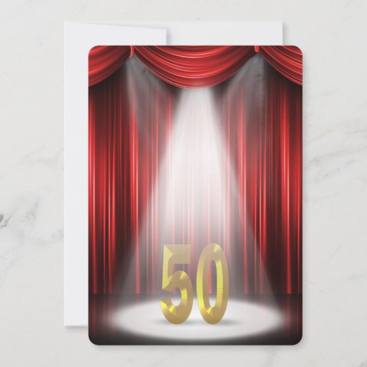 Invitation Fête d'anniversaire de 50 ans (Devant)