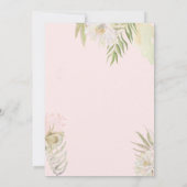 Invitation Fête d'anniversaire de 50 ans Chic Rose Boho Flora (Dos)
