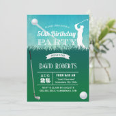 Invitation Fête d'anniversaire de 50 ans de Golf (Debout devant)