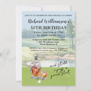 Invitation Fête d'anniversaire de 50 ans de golf humoristique