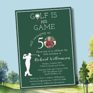 Invitation Fête d'anniversaire de 50 ans de golf pour hommes