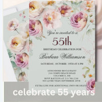 Fête d'anniversaire de 55 ans aux fleurs peintes é