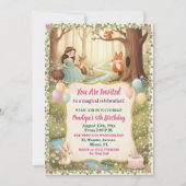 Invitation Fête d'anniversaire de 5 ans de la princesse avec (Devant)