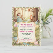 Invitation Fête d'anniversaire de 5 ans de la princesse avec (Debout devant)