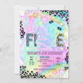Invitation Fête d'anniversaire de 5 ans High Five Impression  (Devant)