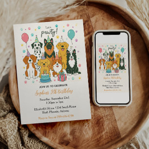 Invitation Fête d'anniversaire de 5 ans pour garçon avec des