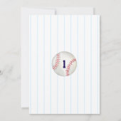 Invitation Fête d'anniversaire de 5 ans pour garçon de baseba (Dos)