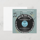 Invitation Fête d'anniversaire de 60 ans de disque vinyle (Devant / Derrière)