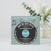 Invitation Fête d'anniversaire de 60 ans de disque vinyle (Debout devant)