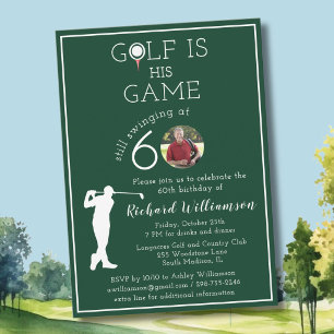 Invitation Fête d'anniversaire de 60 ans de golf pour hommes
