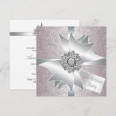 Invitation Fête d'anniversaire de 60 ans pour femme Arc-en-ci (Devant / Derrière)
