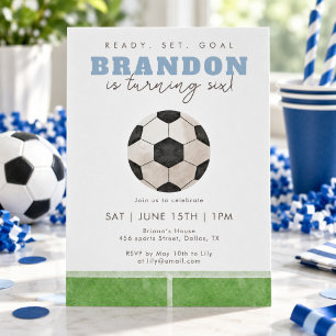 Invitation Fête d'anniversaire de 6 ans pour garçons avec bal