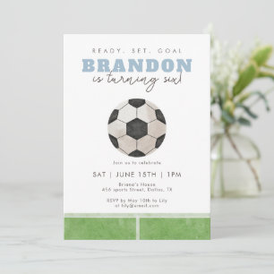 Invitation Fête d'anniversaire de 6 ans pour garçons avec bal