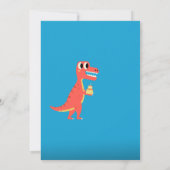 Invitation Fête d'anniversaire de 7 ans de dinosaure J'avais (Dos)