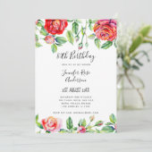 Invitation Fête d'anniversaire de 80 ans élégante et minimali (Debout devant)