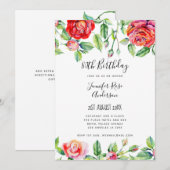 Invitation Fête d'anniversaire de 80 ans élégante et minimali (Devant / Derrière)