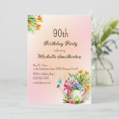 Invitation Fête d'anniversaire de 90 ans pour le jardinage de (Debout devant)