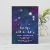 Invitation Fête d'anniversaire de Aries Zodiac Constellation (Debout devant)