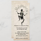 Invitation Fête d'anniversaire de Bachelor Steampunk Hallowee (Devant / Derrière)