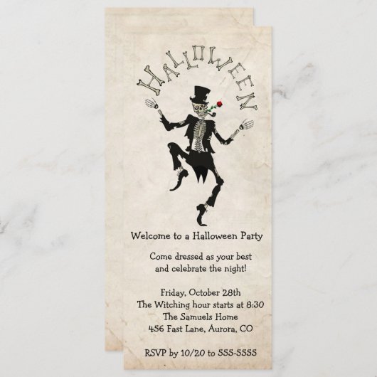 Invitation Fête d'anniversaire de bachelorette Steampunk Hall (Devant / Derrière)