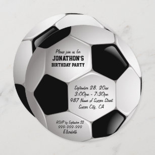 Invitations Faire Part Cartes Anniversaire Footballeur Zazzle Be