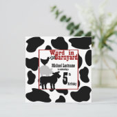 Invitation Fête d'anniversaire de Barnyard (Debout devant)