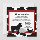 Invitation Fête d'anniversaire de Barnyard (Dos)