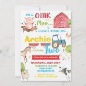 Invitation Fête d'anniversaire de Barnyard Animaux de ferme t (Devant)