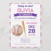 Invitation Fête d'anniversaire de baseball (Devant)